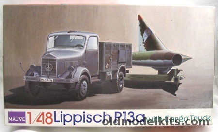 Mauve 1/48 Lippisch P13A (P-13a) with Mercedes Cargo Truck, 00077-4800 plastic model kit